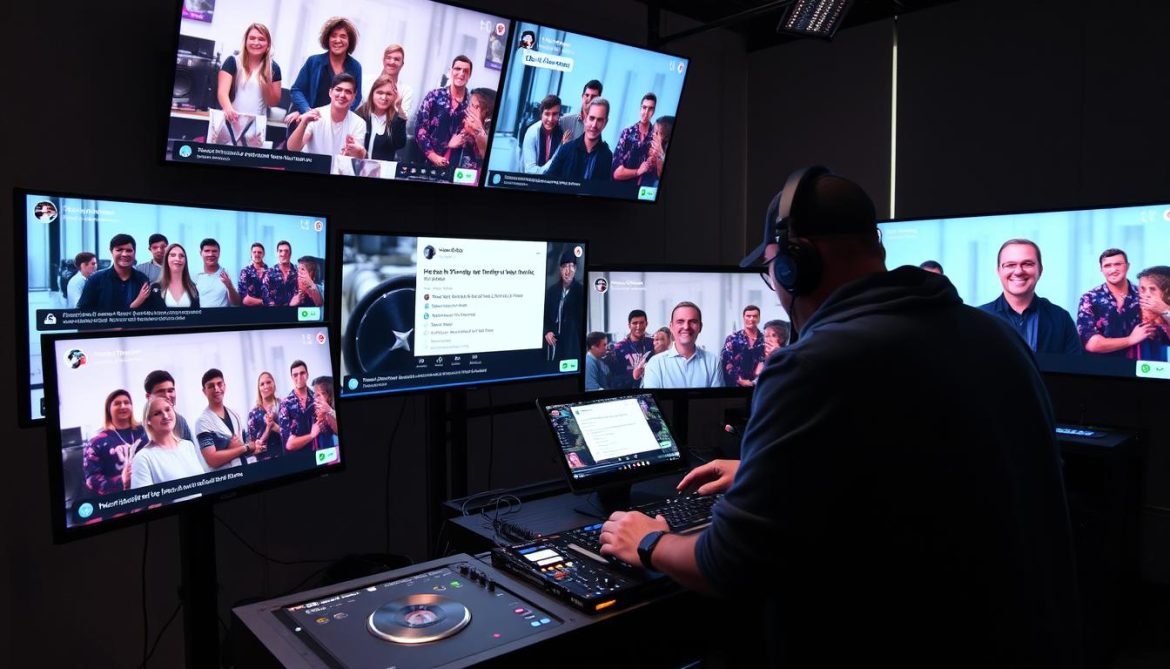 DJ engaging with fans through interactive livestream and digital community platforms