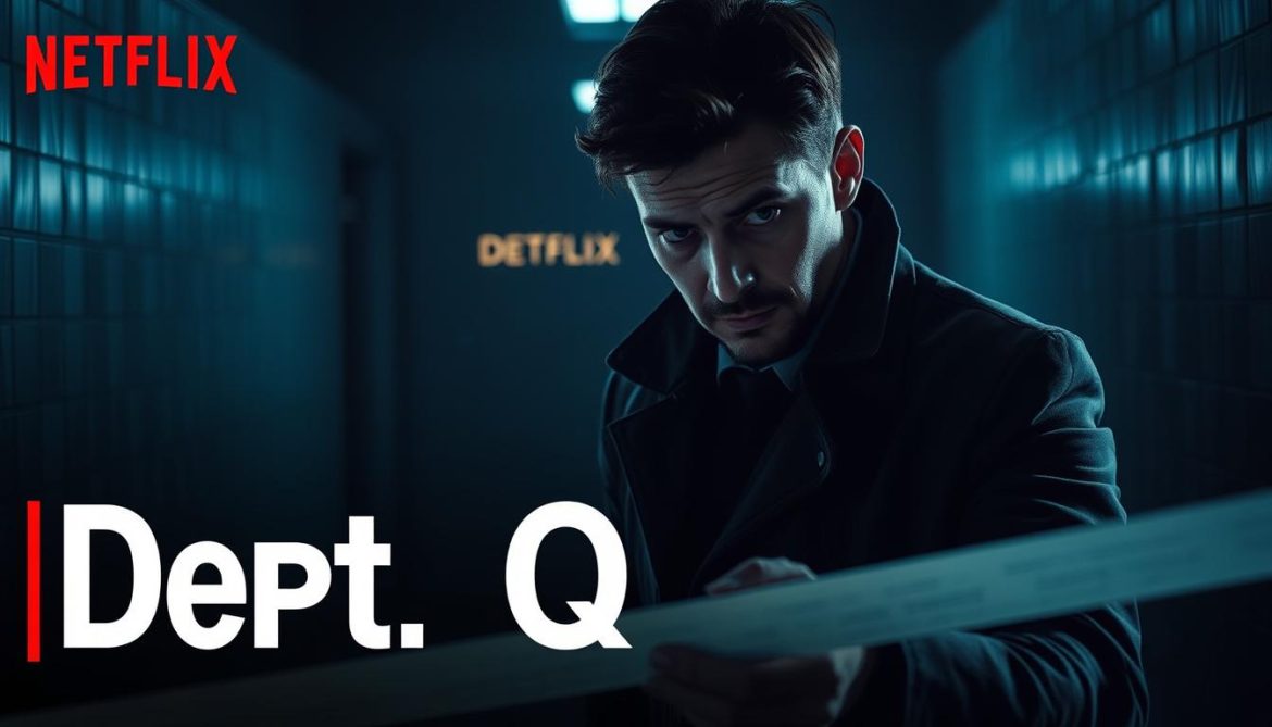 Dept. Q promotional image showing detective in dark, atmospheric setting