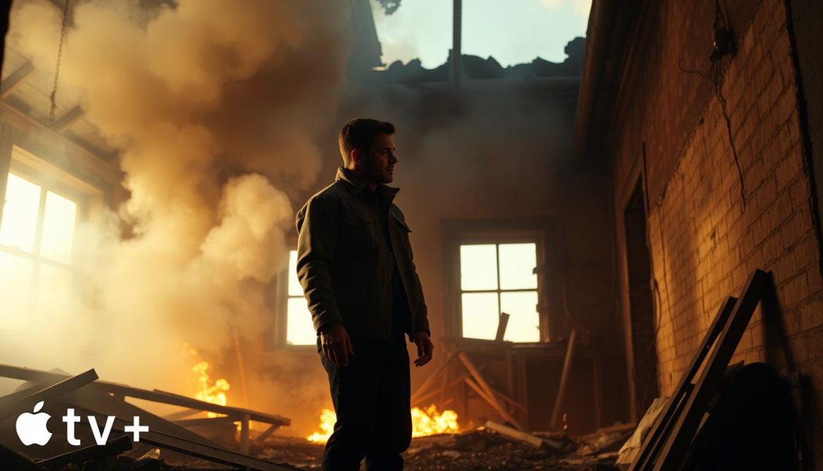 Smoke TV series showing Taron Egerton as fire investigator