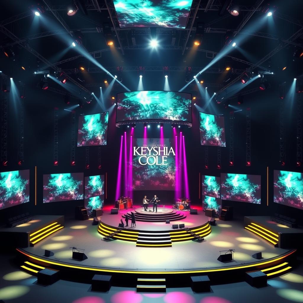 Stage design concept for Keyshia Cole's The Way It Is 20th Anniversary Tour
