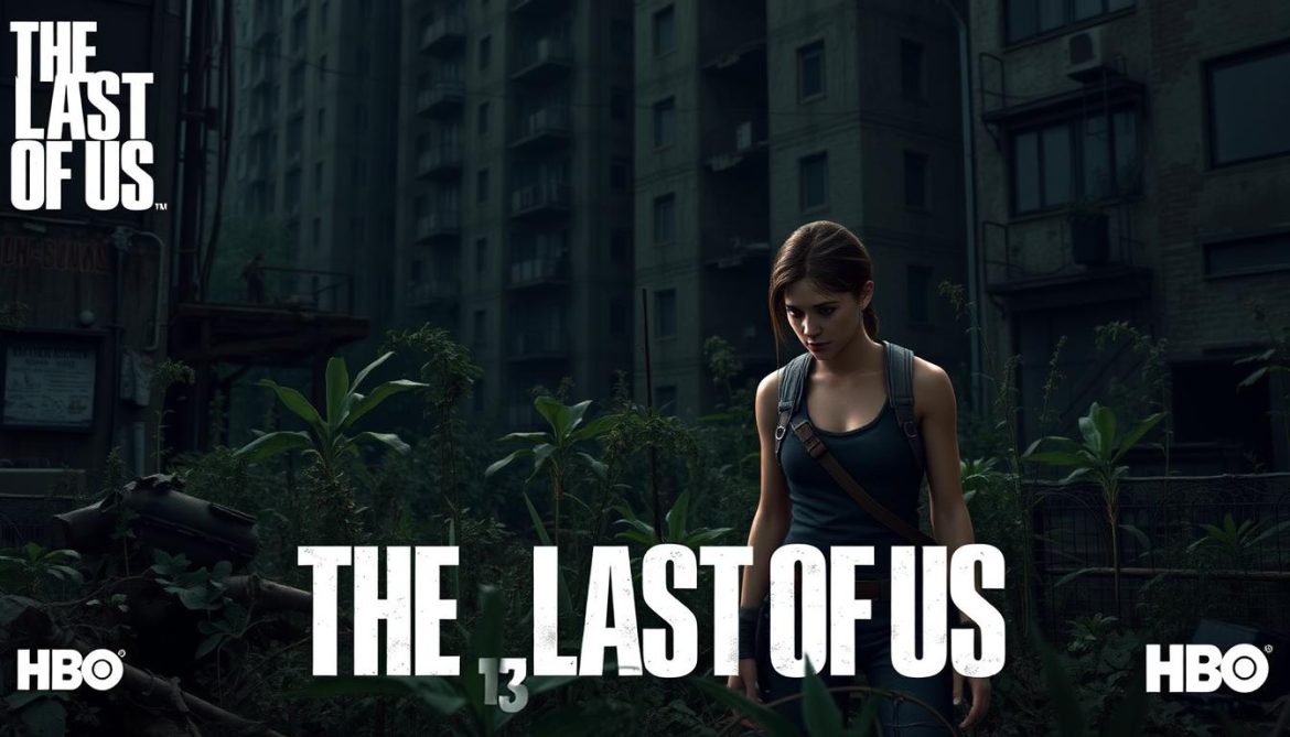 The Last of Us promotional image showing Joel and Ellie in a post-apocalyptic setting
