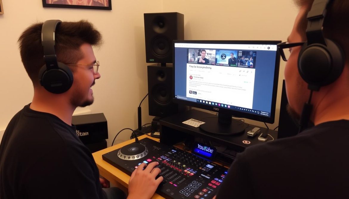 DJ sharing mix on YouTube and engaging with growing audience