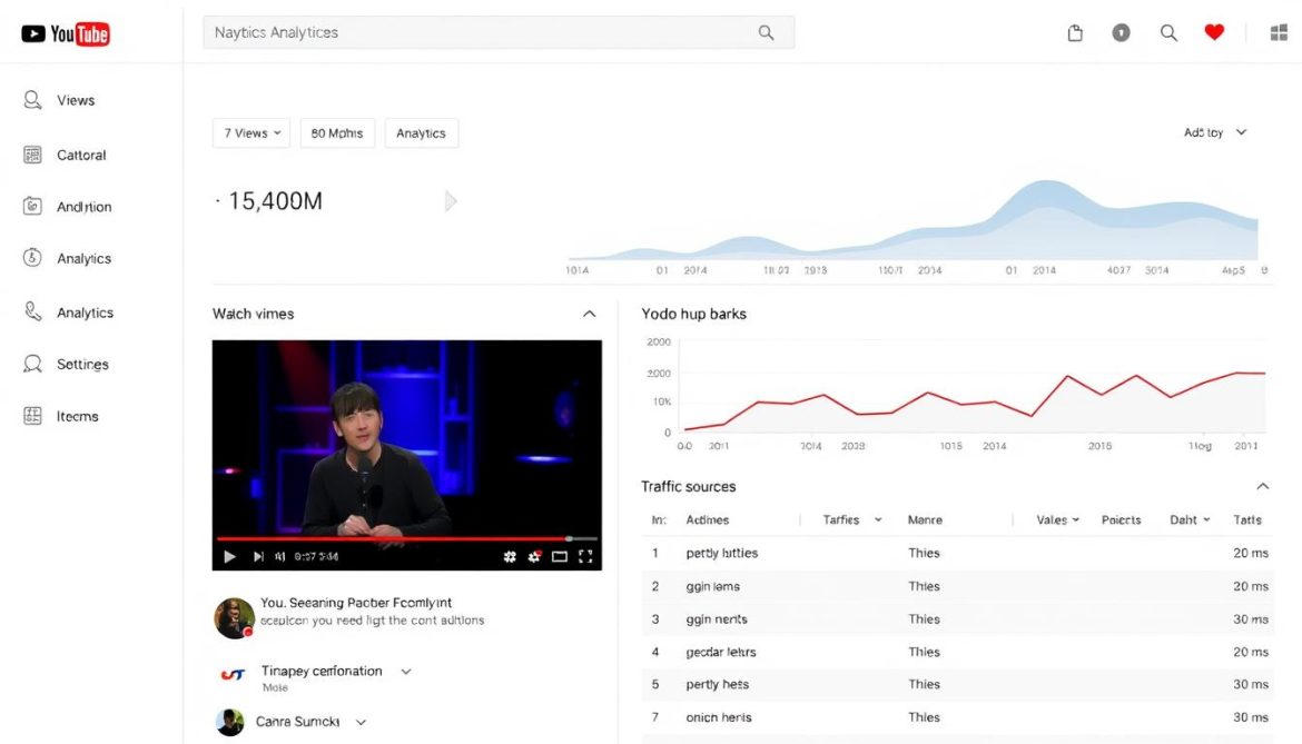 YouTube Analytics showing performance metrics for a DJ mix